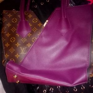 Louis Vuitton Burgundy monogrammed kimono bag
